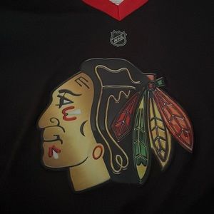 kids black hawks jersey
